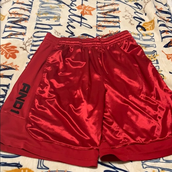 And1 Other - And1 red basketball jersey style shorts